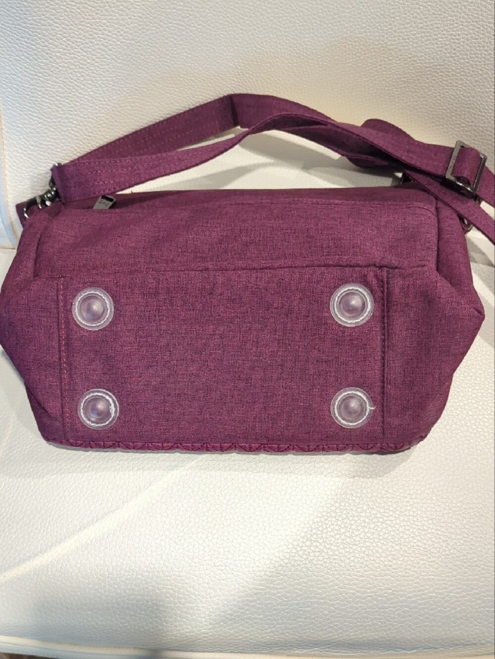 lug Quilted Crossbody Bag in Plum - Picture 5 of 11